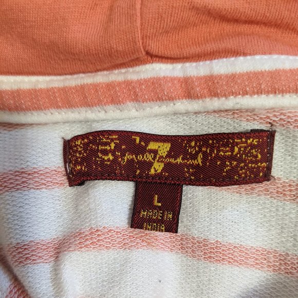 7 For All Mankind Girl's Striped Hoodie Dress L - Picture 4 of 4